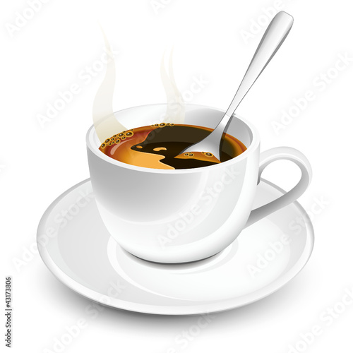 Cup of hot coffee