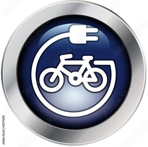 Button ebike blau