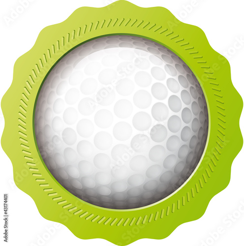 Button green golfball