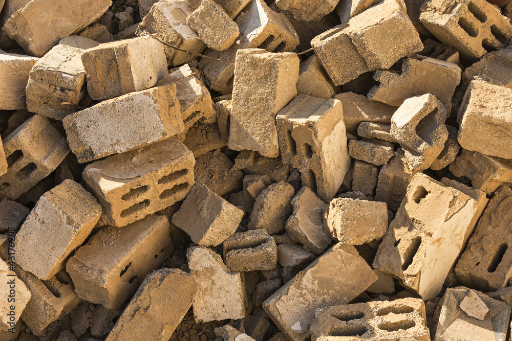 Schutt, Hohlblock, Leichtbeton (Abriss Wohnhaus)