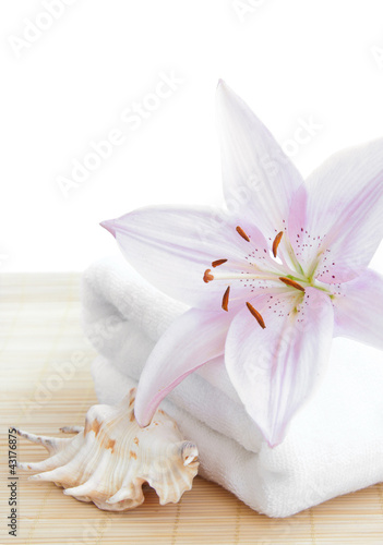 Spa Towel with flower