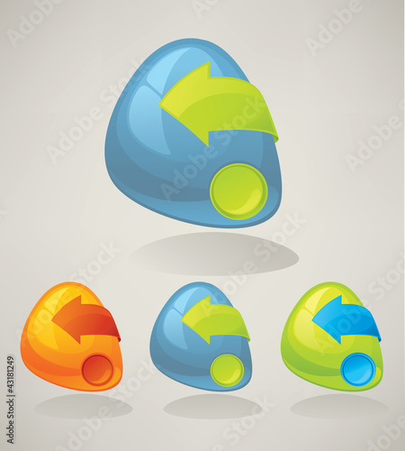 vector collection of glossy web elements