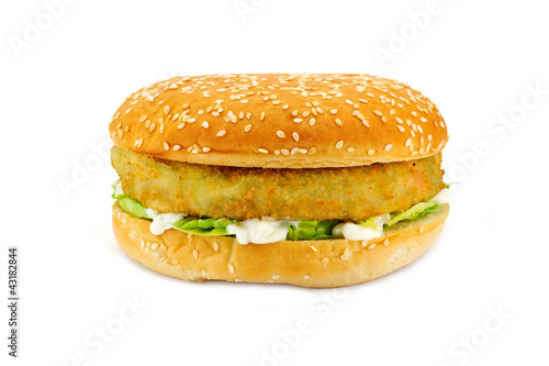 Vegetarian Burger could also be Chichen burger