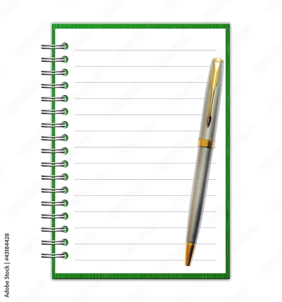 Blank Paper with Notebook and Pen Blank Paper with Notebook and Pen