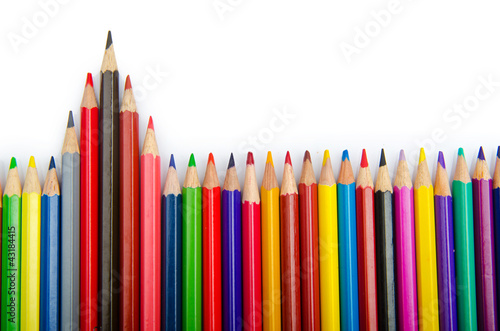 Colour pencils in creativity concept