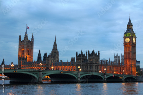 Westminster Bridge with Big Ben in London