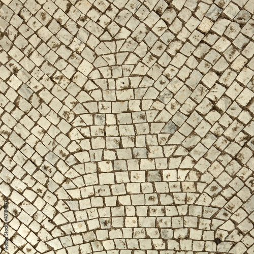 fragment of cobbled pavement as background, Italy, Europe