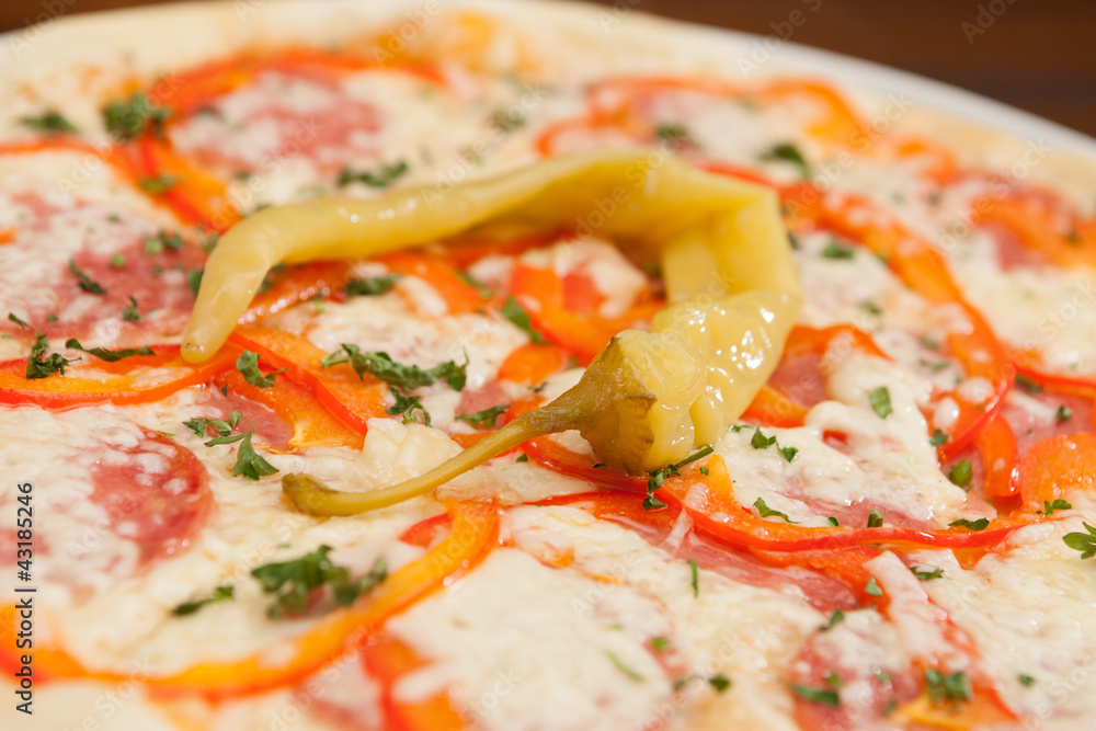 pizza with pepper pizza with pepper