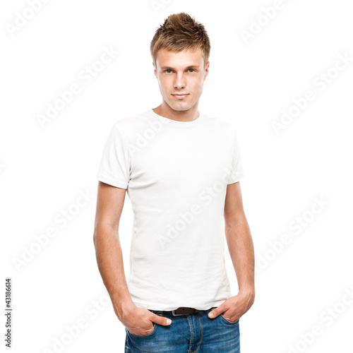 Handsome young man in a casual style clothing
