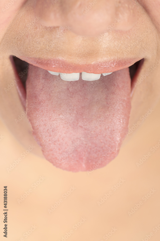 Obraz premium Woman Tongue