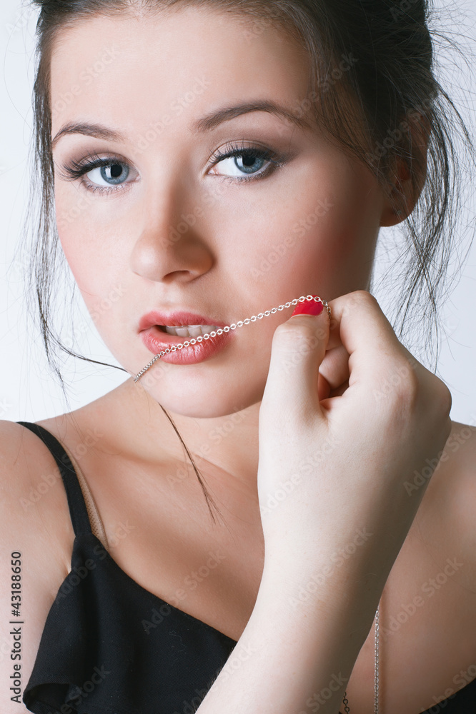 Young beauty girl in studio Young beauty girl in studio