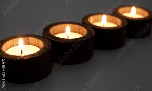 bougies en bois naturelles