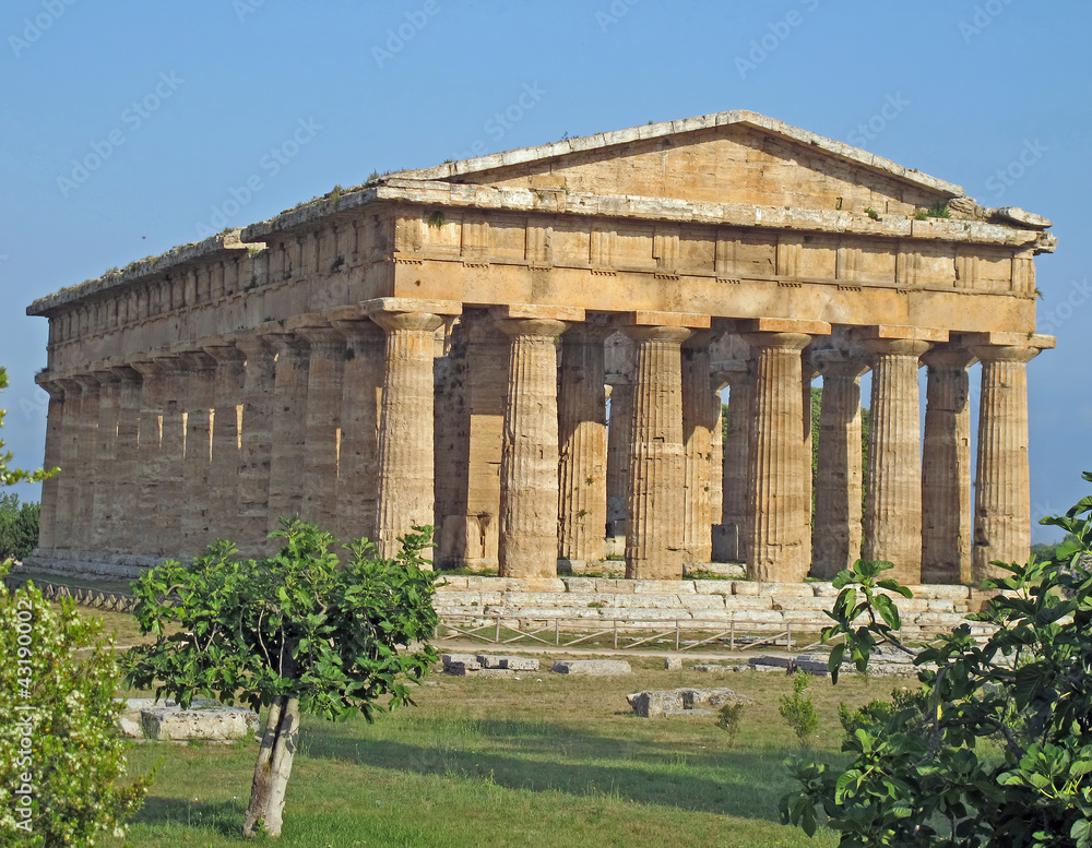 splendid ancient Greek columns of the temple very well preserved