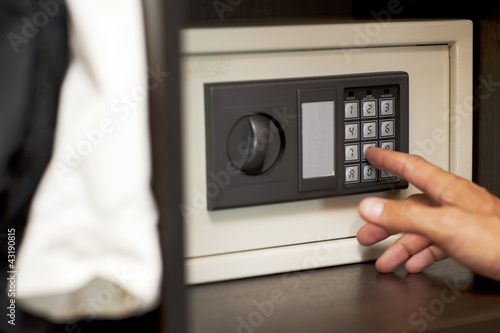 gaining code to the locked safe