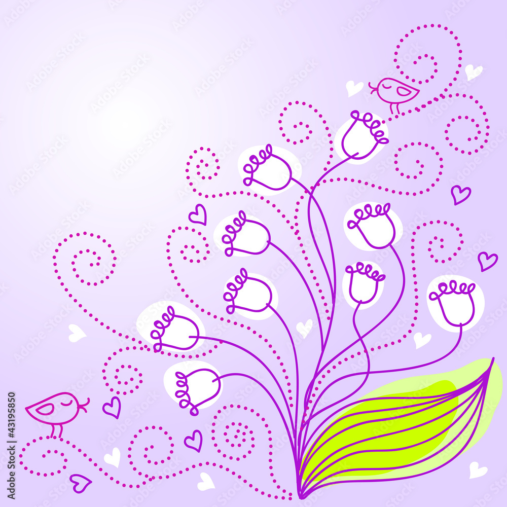 Cute floral background Cute floral background