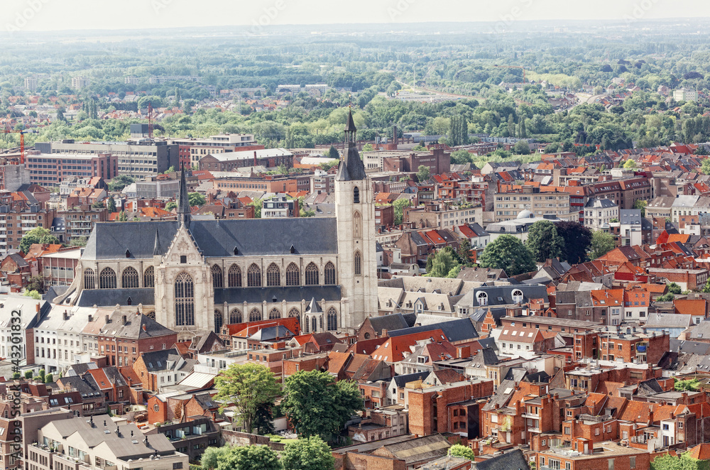 View of the city of Malines (Mechelen) Belgium