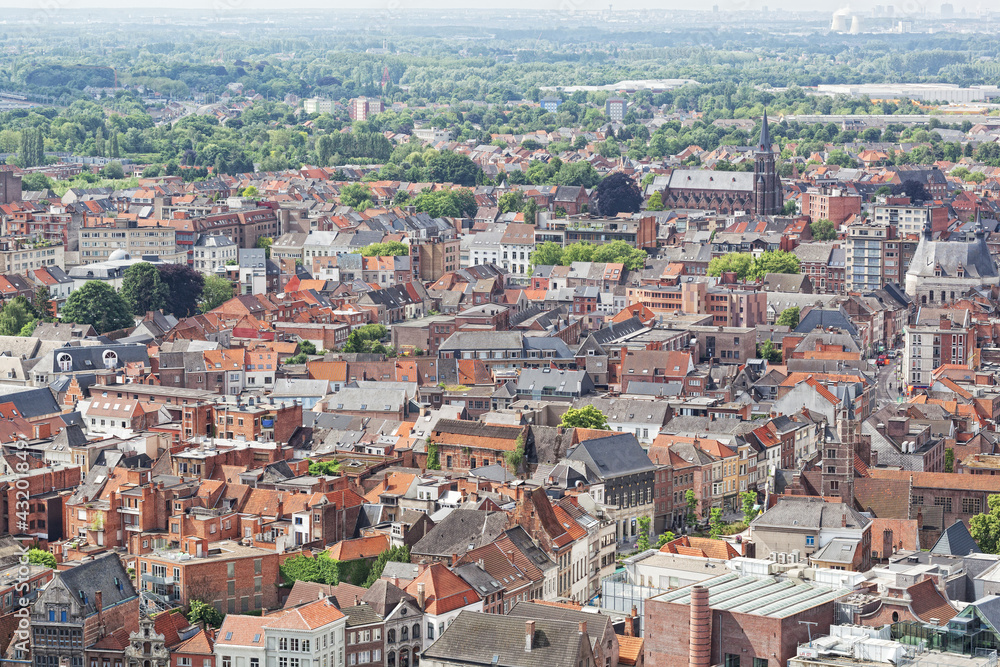 View of the city of Malines (Mechelen)  Belgium