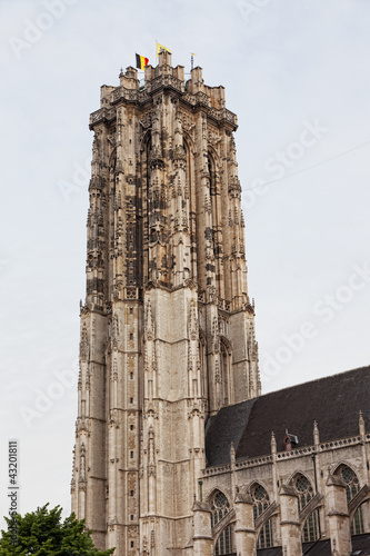 Sacred Rumold's cathedral in Malines, Belgium.  photo