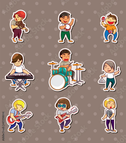 rock music band stickers