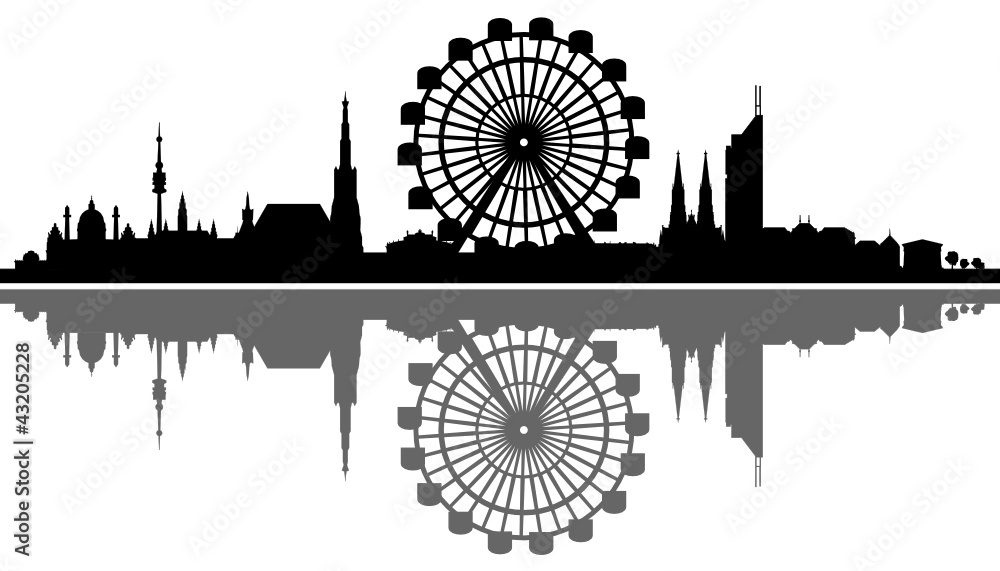 Obraz premium Wien Skyline Prater