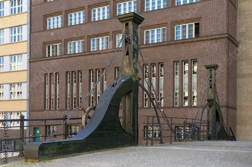 A fragment of the oldest bridge in Berlin - Jungfern Bridge photo