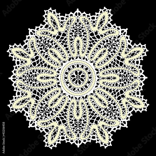 Delicate lace doily pattern
