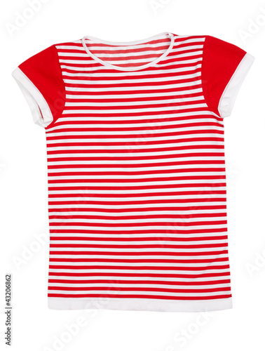 Red and white striped sport shirt