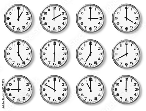 set of wall clocks