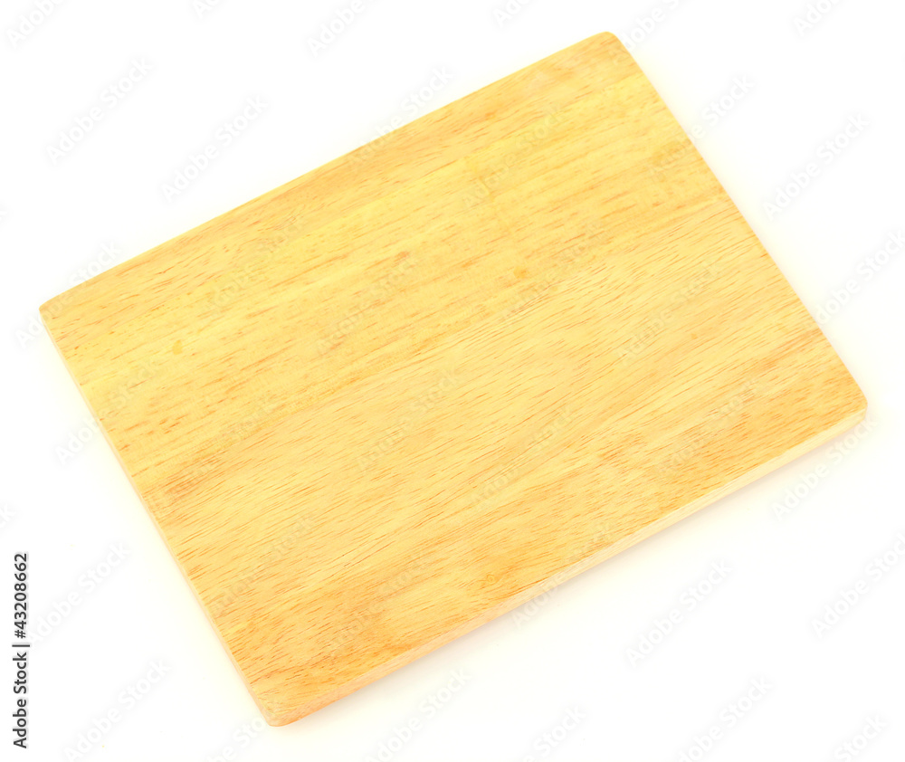 Cutting board isolated on white close-up Cutting board isolated on white close-up