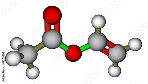 Vinyl acetate 3D molecular structure
