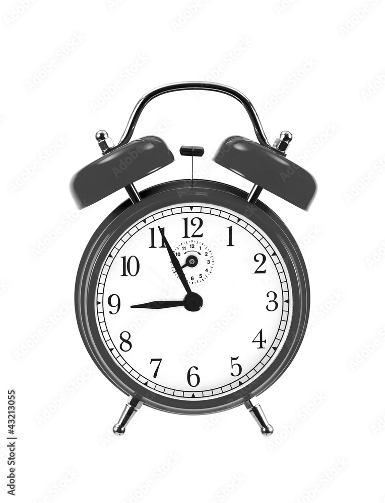 black bell clock (alarm clock) isolated on white background black bell clock (alarm clock) isolated on white background