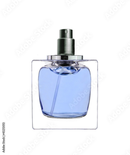 women's perfume in beautiful bottle isolated on white