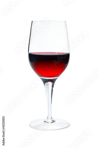 Wineglass on white background