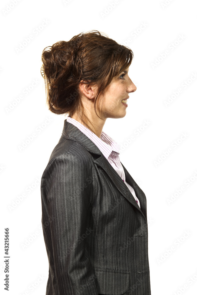 businesswoman portrait on white background, profile businesswoman portrait on white background, profile