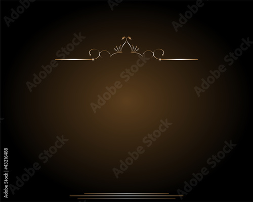 Glamour vintage gold frame decorative background