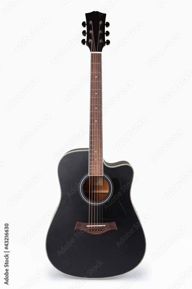 black acoustic guitar