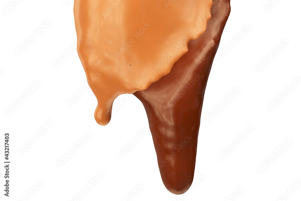 Obraz premium caramel and chocolate drop
