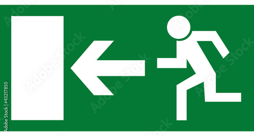 Rettungszeichen - Notausgang links