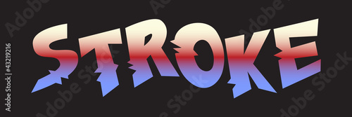 Stroke logo with jagged edges