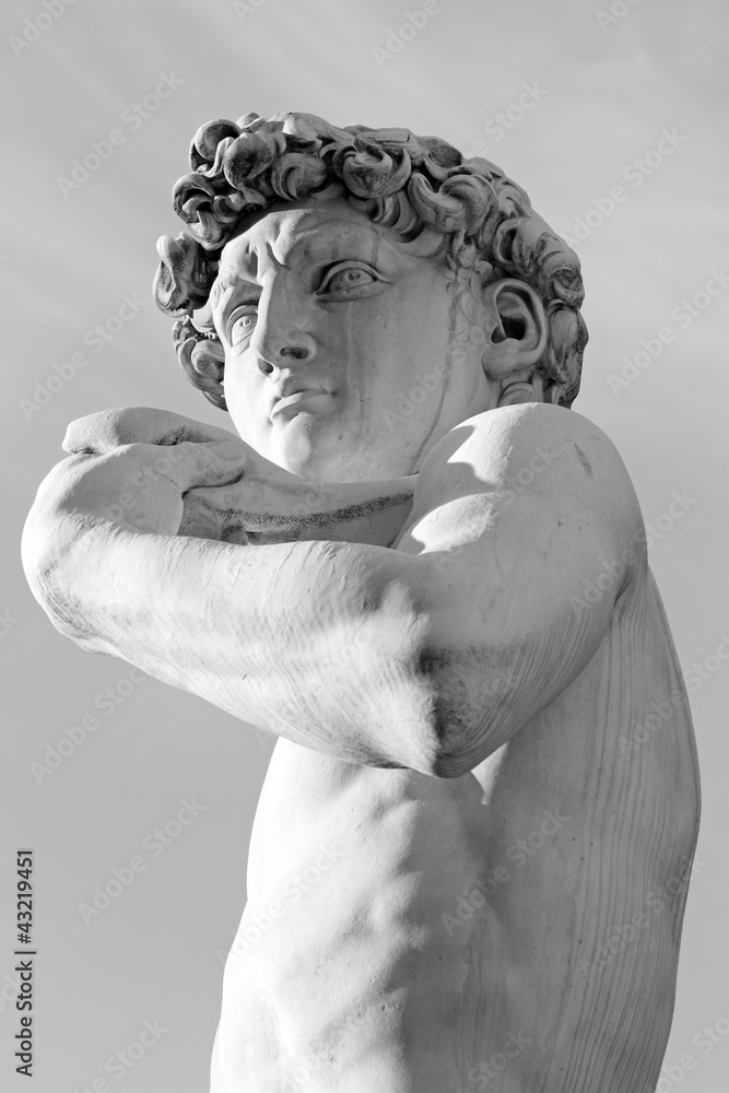 famous renaissance sculpture of David by Michelangelo, Florence, Stock
