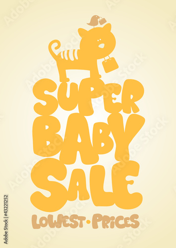 Super baby sale design template.
