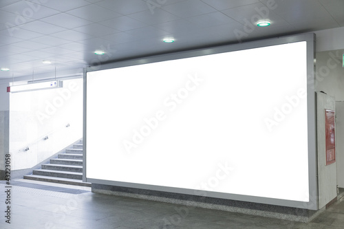 Blank billboard in  hall