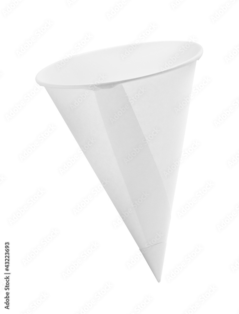 Paper cone cup isolated on white background Stock Photo | Adobe Stock