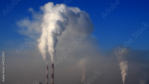 Smoke from a pipe. photo