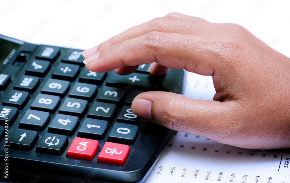 Calculator on hand Calculator on hand