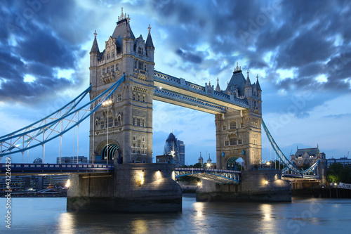 Famous Tower Bridge in London  UK