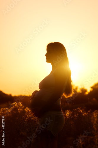 Beautiful pregnant woman relaxing in the park © Olena Tkachenko