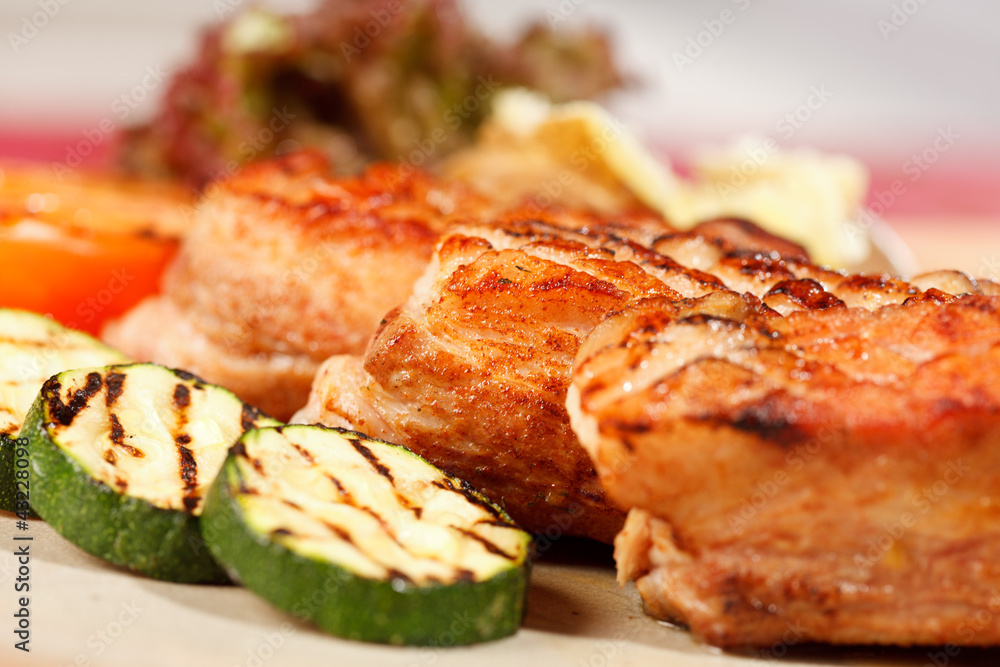 meat with grilled vegetables meat with grilled vegetables