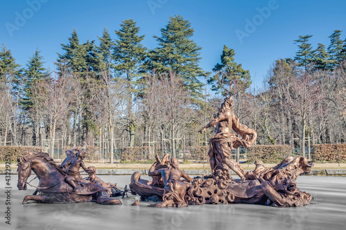 Horse Race fountain at La Granja Palace, Spain photo