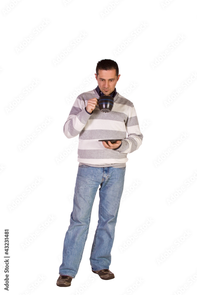 Casual Businessman Drinking Coffee Casual Businessman Drinking Coffee